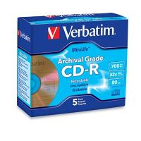 Verbatim 96319 Archival Grade CD-R 80MIN 700MB 52x 5PK